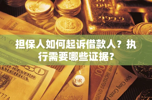 武汉担保人如何起诉借款人？执行需要哪些证据？