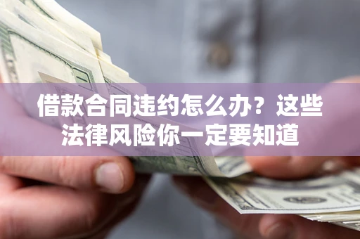 武汉借款合同违约怎么办？这些法律风险你一定要知道
