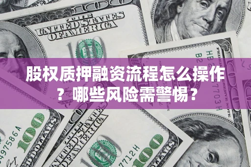 武汉股权质押融资流程怎么操作？哪些风险需警惕？