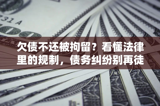 武汉欠债不还被拘留？看懂法律里的规制，债务纠纷别再徒劳奔波