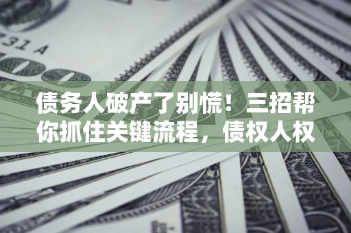 武汉债务人破产了别慌！三招帮你抓住关键流程，债权人权益不再缩水