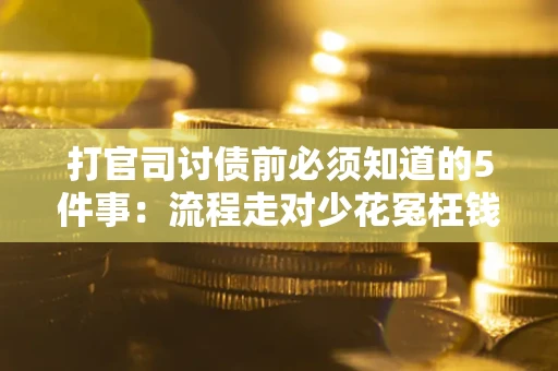 武汉打官司讨债前必须知道的5件事：流程走对少花冤枉钱