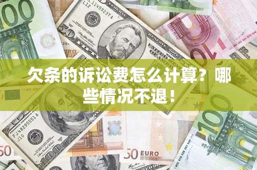 武汉欠条的诉讼费怎么计算？哪些情况不退！