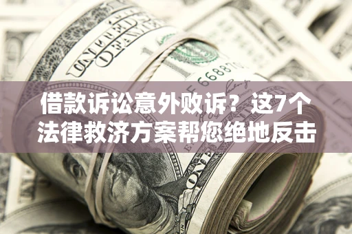 武汉借款诉讼意外败诉？这7个法律救济方案帮您绝地反击！