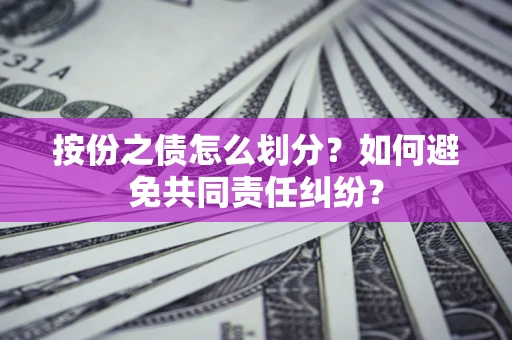 武汉按份之债怎么划分？如何避免共同责任纠纷？
