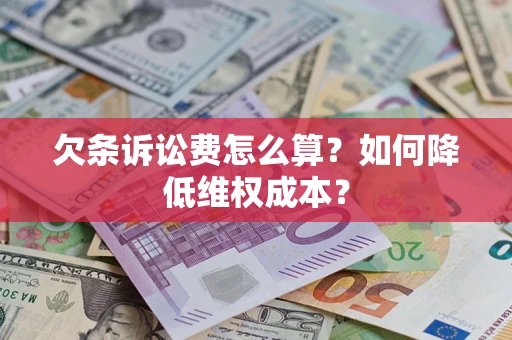 武汉欠条诉讼费怎么算？如何降低维权成本？