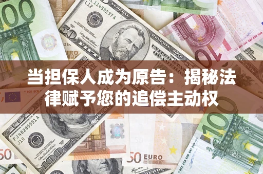 武汉当担保人成为原告：揭秘法律赋予您的追偿主动权