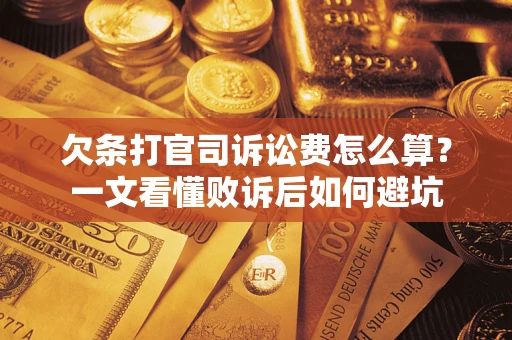 武汉欠条打官司诉讼费怎么算？一文看懂败诉后如何避坑
