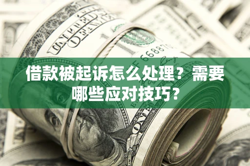 武汉借款被起诉怎么处理？需要哪些应对技巧？